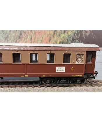 RIVAROSSI H0 2511 carrozza passeggeri FS, tipo Bz 31052, 2a cl., castano/isabella, ep. III (seconda mano)