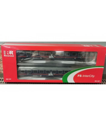RIVAROSSI H0 HR 4357 - Set 2 carrozze UIC-Z1 ristrutturate, IntercityNotte Basic  FS VI