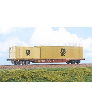 ACME H0 40435 Carro intermodale Tipo Sgnss 60’ Touax, con container “MSC” ep. VI