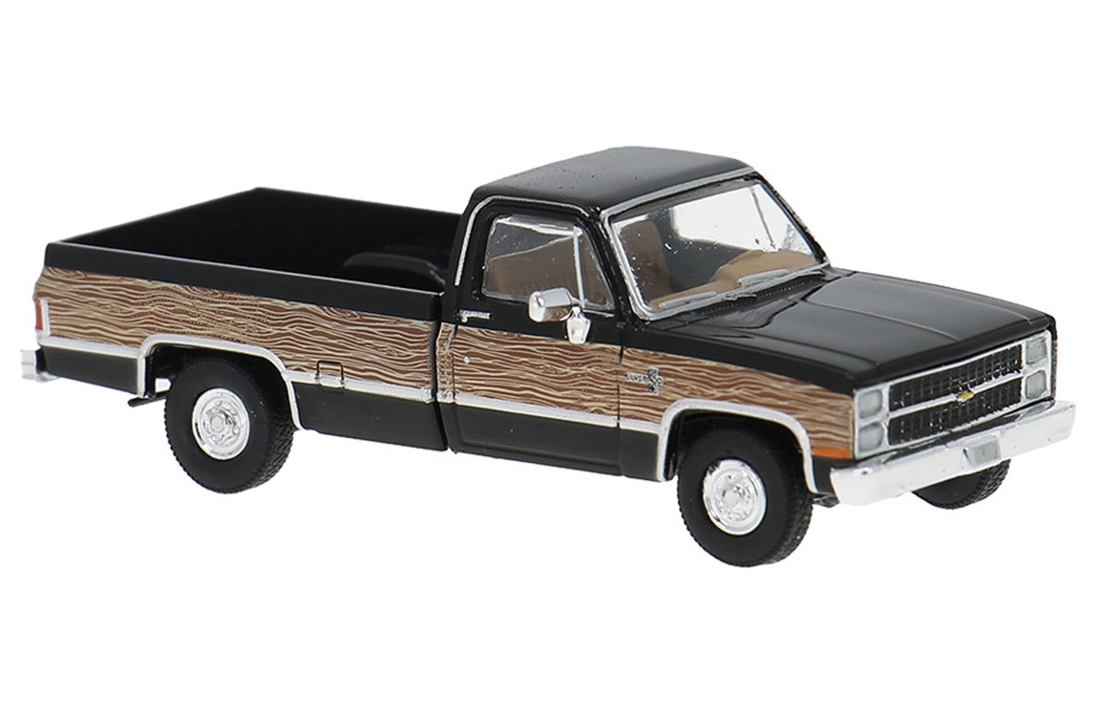 BREKINA 19658 - Chevrolet C 10, nero "Woody" - 1:87