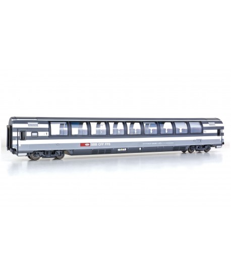 L.S. MODELS H0 47395 - Carrozza Apm EC 1a cl. Panoramica livrea Zebra, SBB Ep. IV