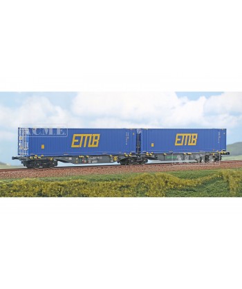 ACME H0 40395 Carro intermodale Tipo Sggmrss 90’ MFD Rail con due casse mobili “EMB” Ep. V-VI