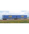ACME H0 40395 Carro intermodale Tipo Sggmrss 90’ MFD Rail con due casse mobili “EMB” Ep. V-VI