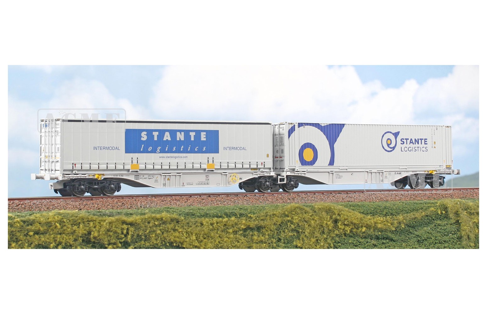 ACME H0 40396 Carro intermodale Tipo Sggmrss 90’ AAE, con casse mobili  “STANTE” ep. V-VI