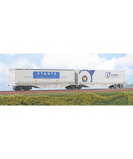 ACME H0 40396 Carro intermodale Tipo Sggmrss 90’ AAE, con casse mobili  “STANTE” ep. V-VI