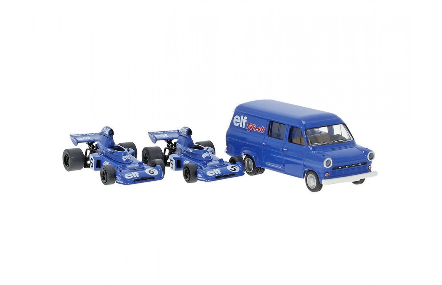 BREKINA 22871, Set Tyrrell 006, Formula 1, GP Nürburgring, 1973, Elf, 1:87