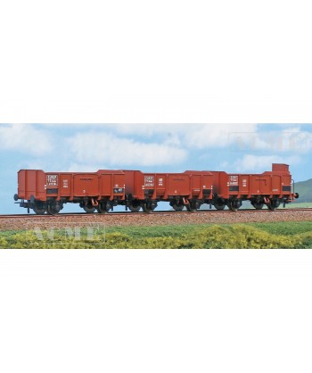 ACME H0 45183 Set di tre carri a sponde Tipo L (1919, 1940 e 1945), con e senza garitta, marcatura EUROP. FS Ep. III