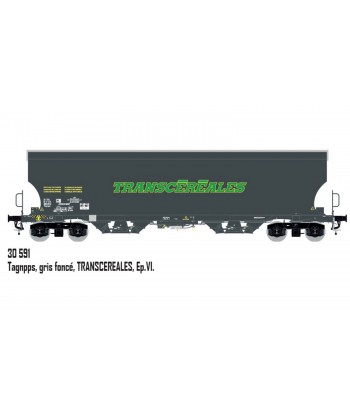 L.S. MODELS H0 30591 Carro Tagnpps Grigio scuro, TRANSCEREALES SNCF, ep. VI