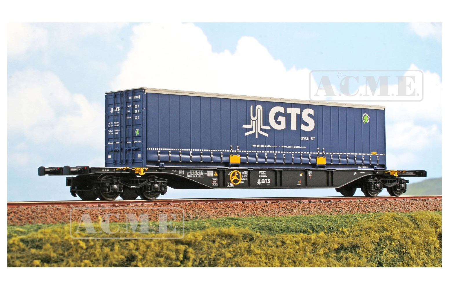 ACME H0 40421 Carro Tipo Sgnss 60’ GTS, cassa mobile telonata da 13,60 “GTS”. Ep. VI
