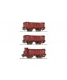 ROCO H0 6600088 Set da 3 pezzi: carri merci aperti, FS Ep. II-III ROCO H0 6600088 Set da 3 pezzi: carri merci aperti, FS Ep. II-III