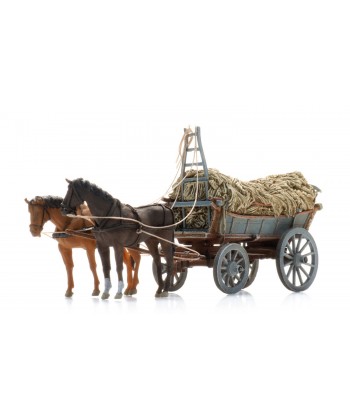 ARTITEC 387.620 Carro di fieno del Nord Europa con carico, resina, H0-1:87