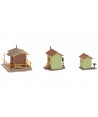 FALLER H0 120140 - 3 Baracche per attrezzi, kit di montaggio