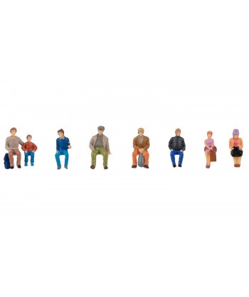 FALLER H0 151619 - Viaggiatori seduti (8 personaggi)