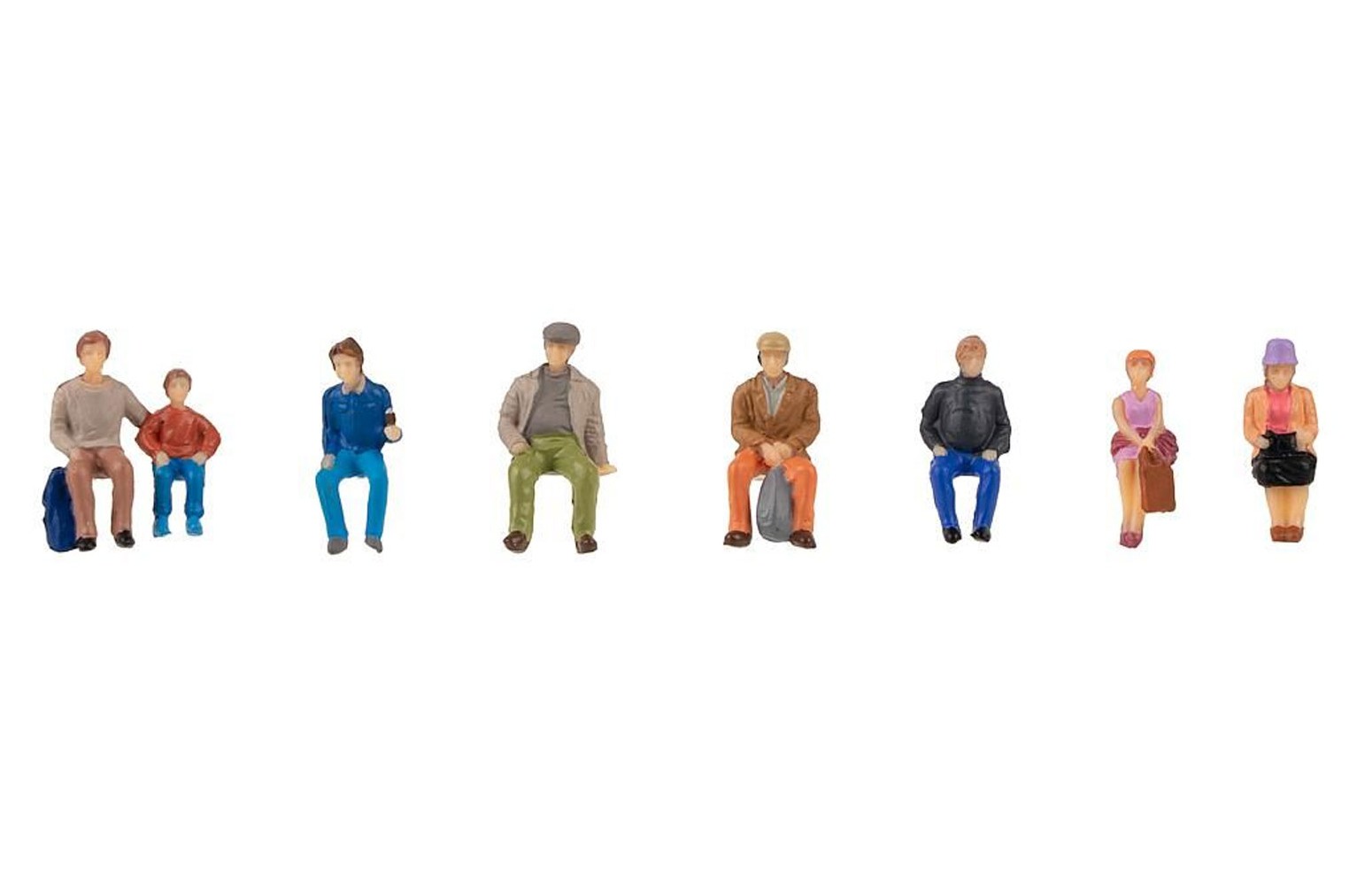 FALLER H0 151619 - Viaggiatori seduti (8 personaggi)