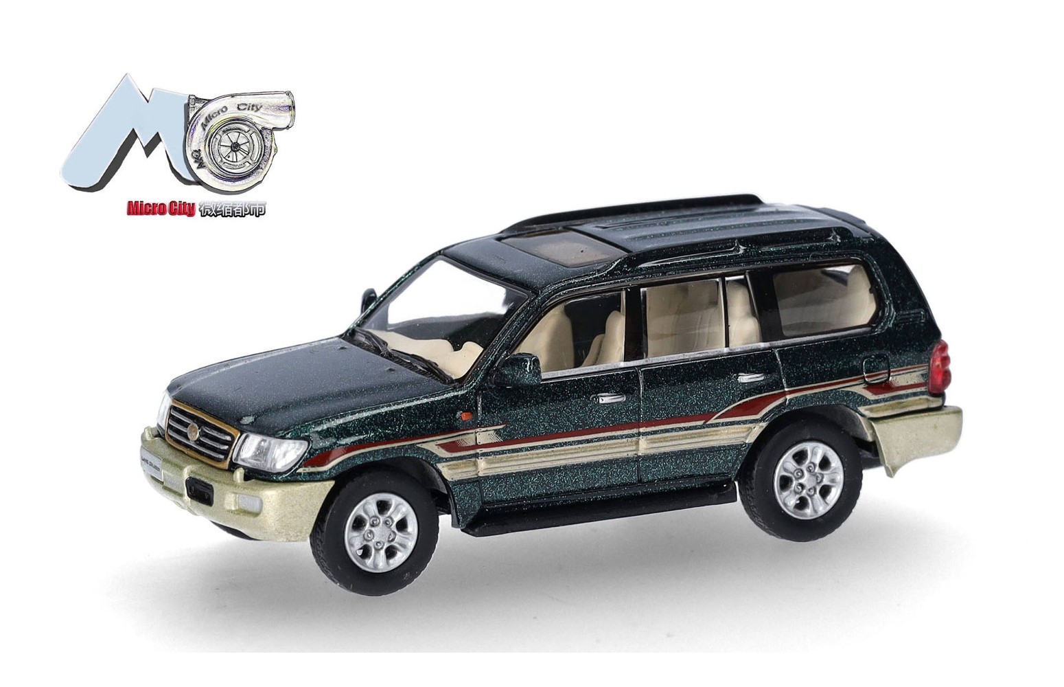 HERPA 87MC000007 MicroCity: Toyota Landcruiser LC 100 (1998-2007), verde scuro - 1:87