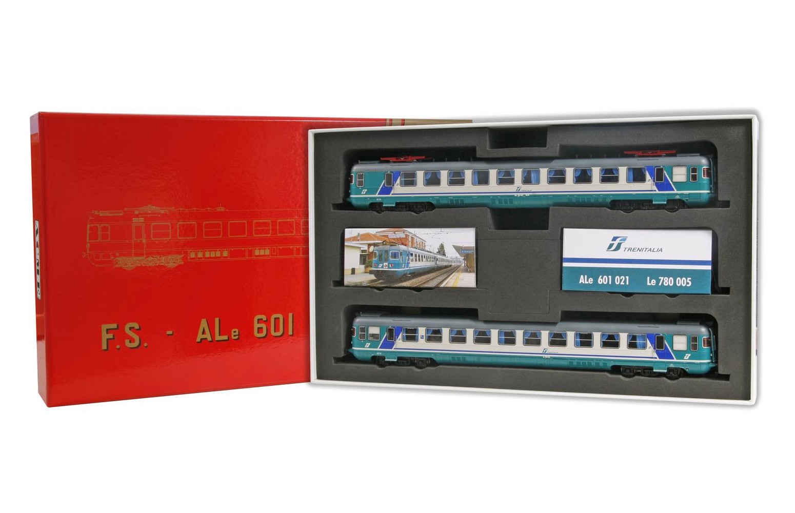 ACME H0 79037 FS set elettromotrici Ale 601 008 + L 780.005, 2a cl. in livrea XMPR Ep. V *SOUND*