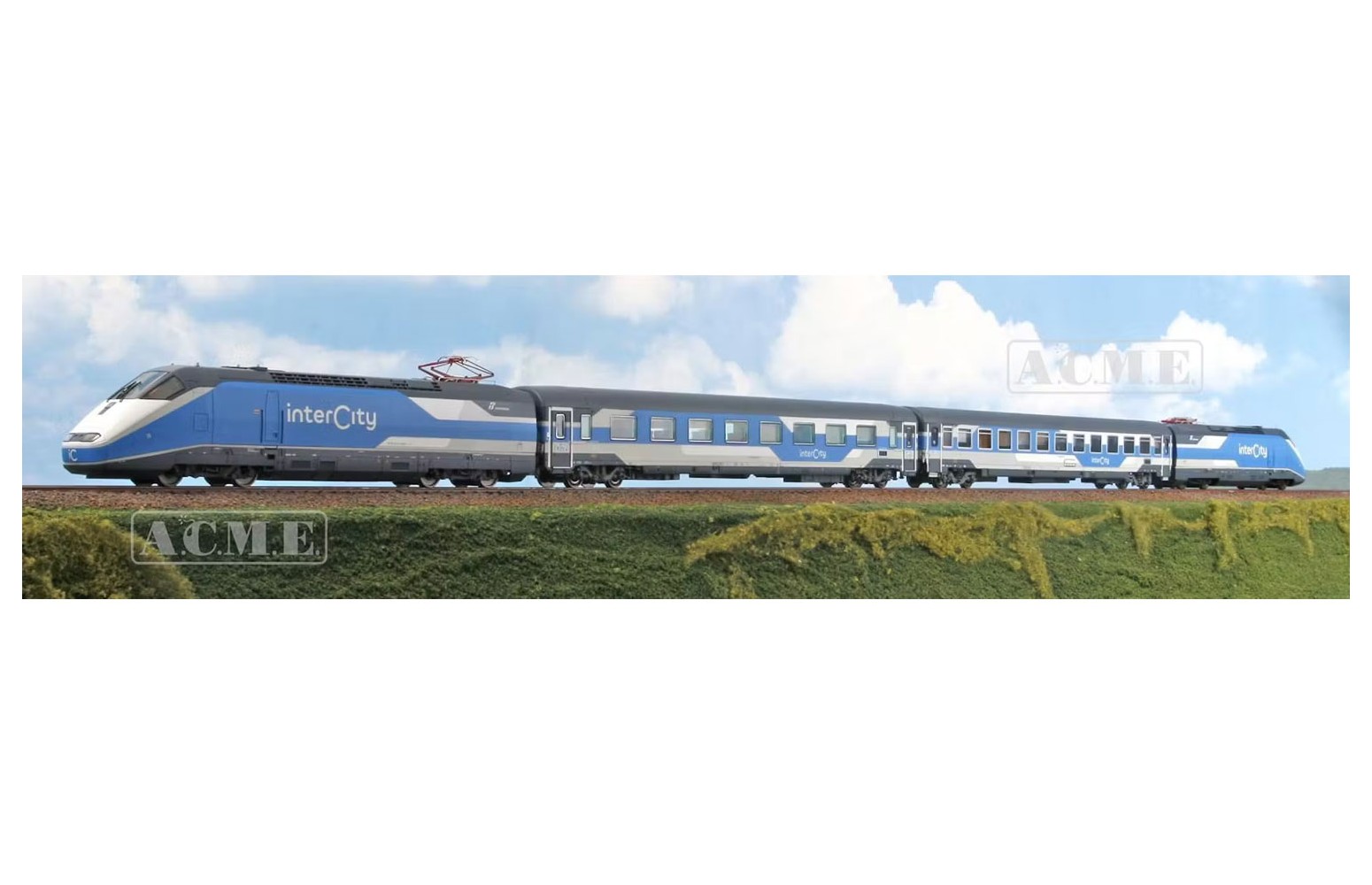 ACME H0 70116 Set nuova livrea Intercity Trenitalia - 2 loco + 2 carrozze. ep. VI