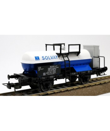 BLACKSTAR H0 BS00058 – Carro cisterna Zkk con garitta “Solvay” – FS Ep. IV