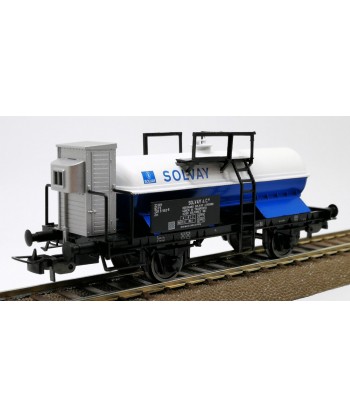BLACKSTAR H0 BS00058 – Carro cisterna Zkk con garitta “Solvay” – FS Ep. IV
