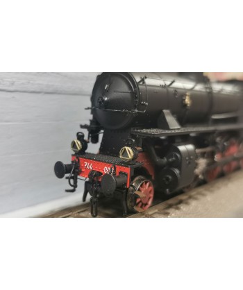RIVAROSSI HR2457 - Locomotiva Tender Gr. 744 Walschaert FS, Ep. III-IV, con fanali grandi, Seconda mano