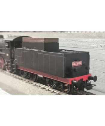 RIVAROSSI HR2457 - Locomotiva Tender Gr. 744 Walschaert FS, Ep. III-IV, con fanali grandi, Seconda mano