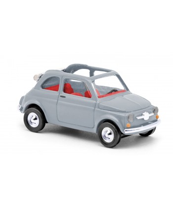 BUSCH 48780 - Fiat 500 cabrio, grigia - 1:87