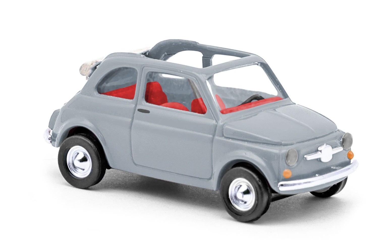 BUSCH 48780 - Fiat 500 cabrio, grigia - 1:87