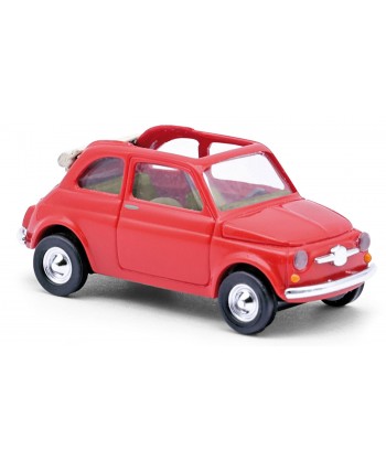 BUSCH 48782 - Fiat 500 cabrio, rossa - 1:87