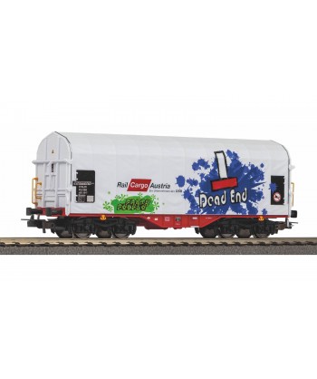 PIKO H0 58982 Carro a telone scorrevole Rail Cargo Austria Ep. VI, con graffiti