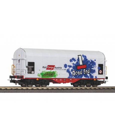 PIKO H0 58982 Carro a telone scorrevole Rail Cargo Austria Ep. VI, con graffiti