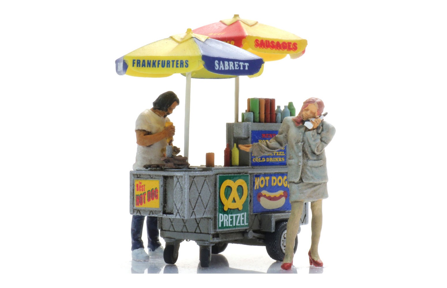 ARTITEC H0 387.625 - Carretto Hot Dog con 2 personaggi - 1:87