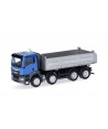 HERPA 319140 MAN TGS NN ribaltabile da cantiere a 4 assi, blu/argento, 1:87