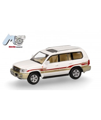 HERPA 87MC000006 MicroCity: Toyota Landcruiser LC 100, bianco (1998-2007) 1:87