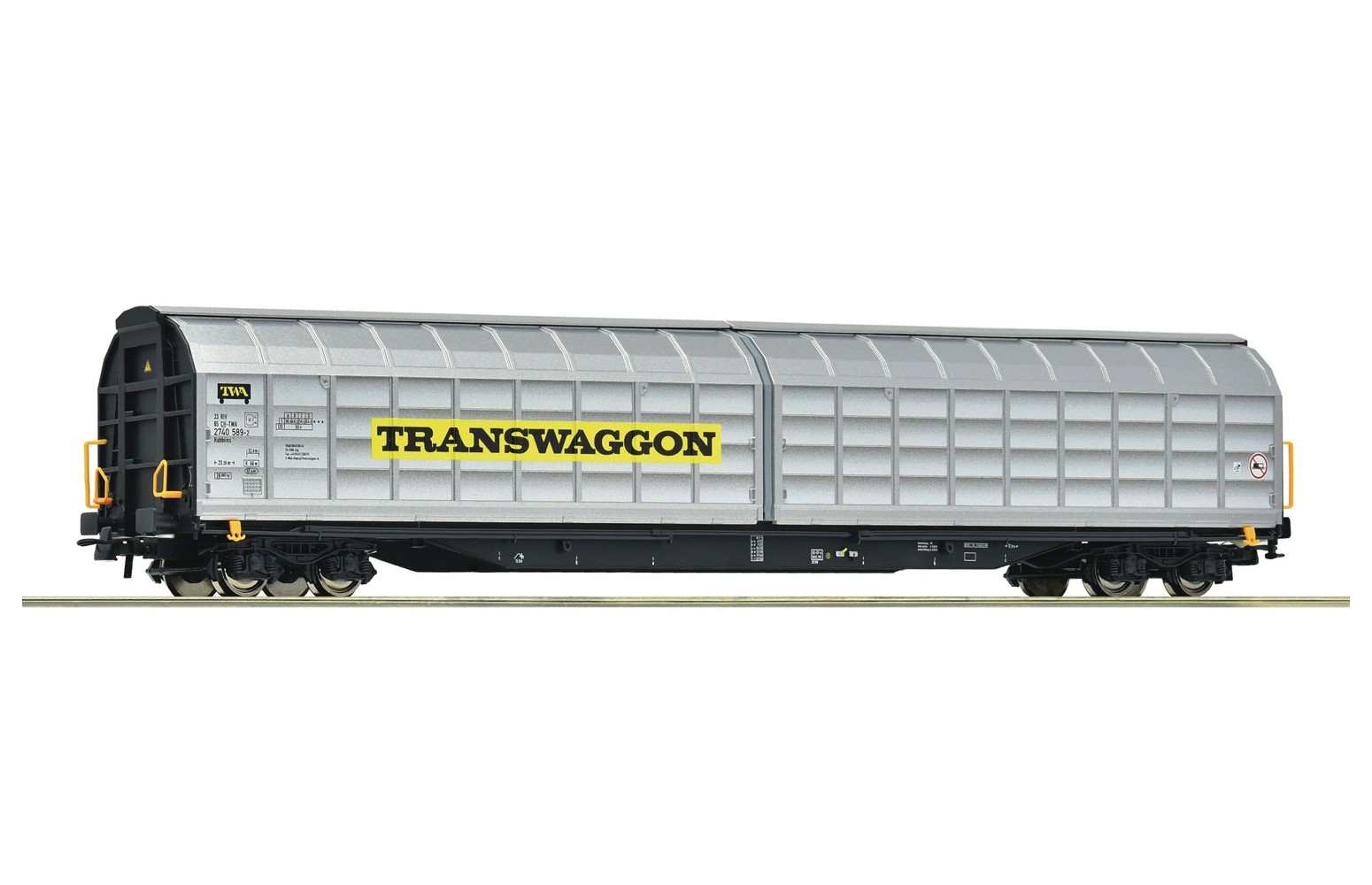 ROCO H0 6600166 Carro con pareti scorrevoli, tipo Habbiins, della Transwaggon Ep. VI