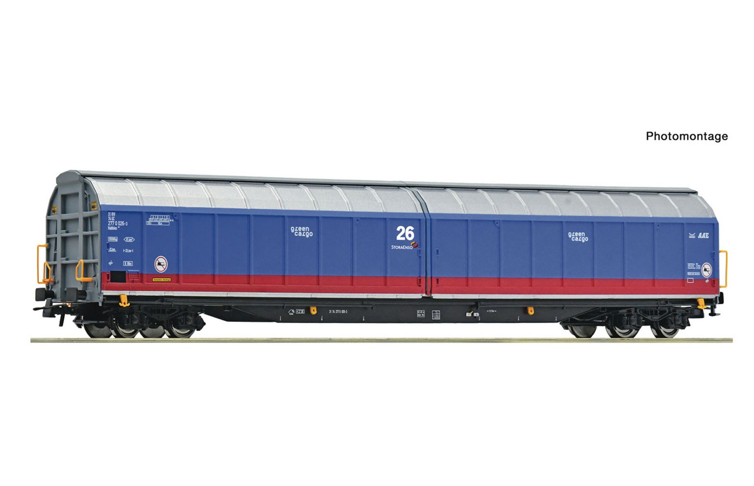 ROCO H0 6600200 Carro con pareti scorrevoli, tipo Habbins, della CD Cargo Ep. VI