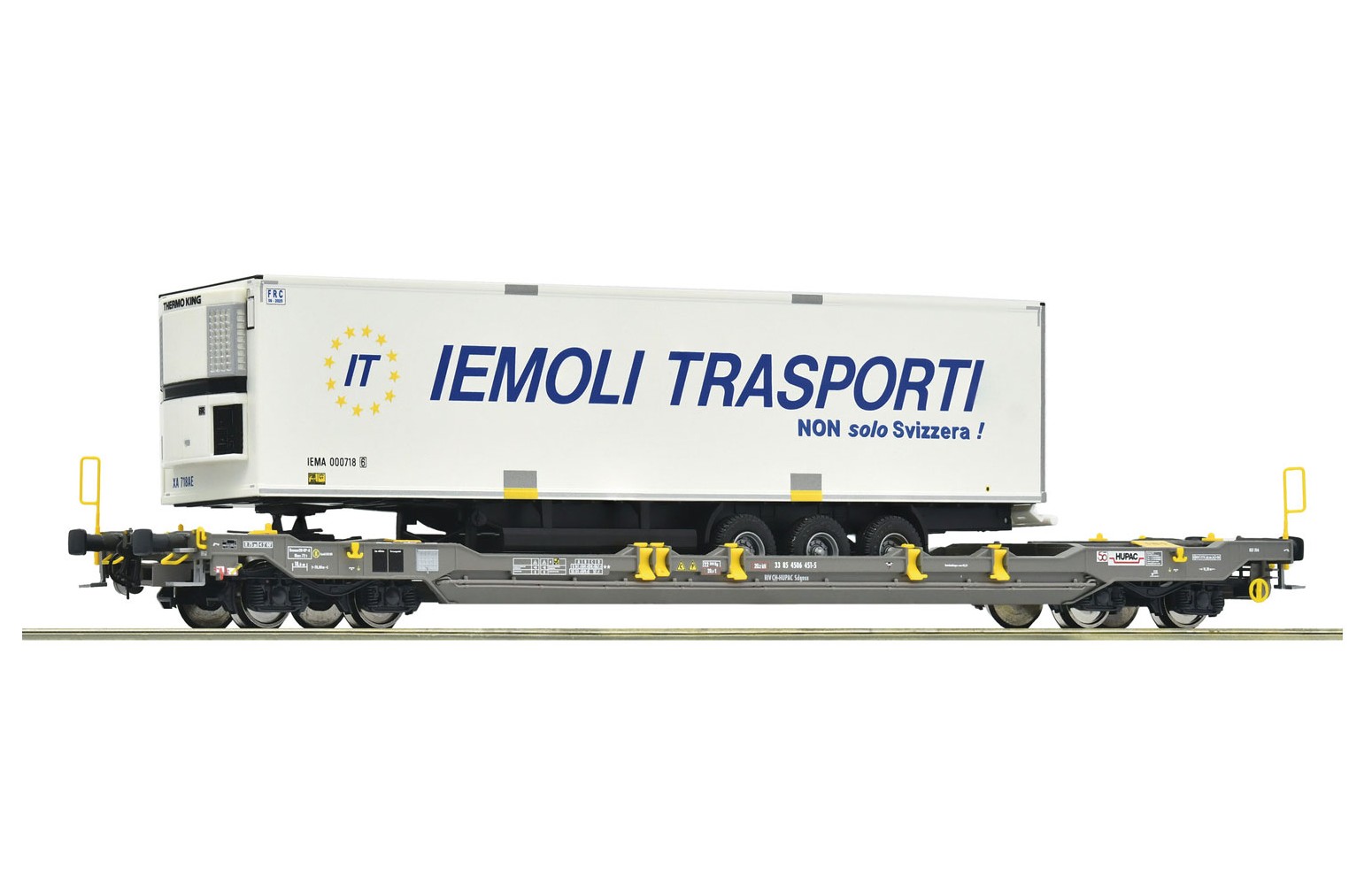 ROCO H0 6600066 - Carro tasca T5, Hupac, carico semirimorchio IEMOLI Ep, VI