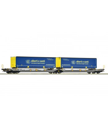 ROCO H0 6600137 - Carro articolato a doppia tasca T3000e, Hupac/Alberti  & Santi - ep. VI
