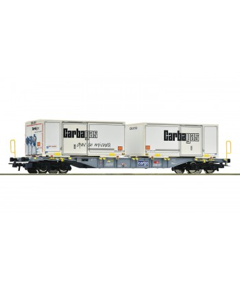 ROCO H0 6600122 - Carro portacontainer, SBB Cargo/Carbagas, ep. VI