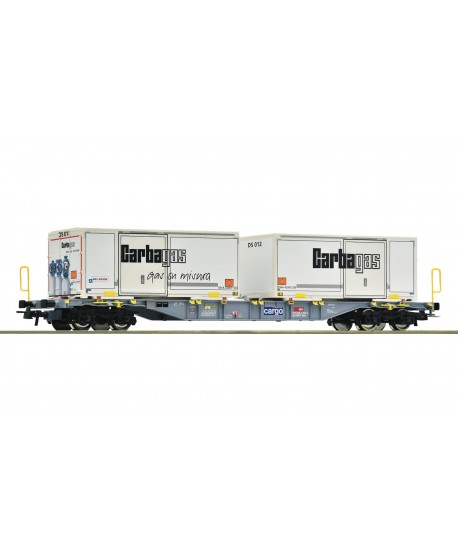 ROCO H0 6600122 - Carro portacontainer, SBB Cargo/Carbagas, ep. VI