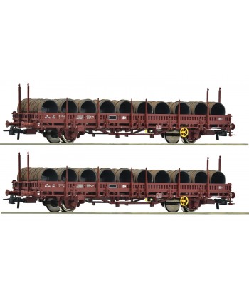 ROCO H0 6600119 - Set da 2 pezzi: Carri con stanti girevoli, SNCF Ep. IV