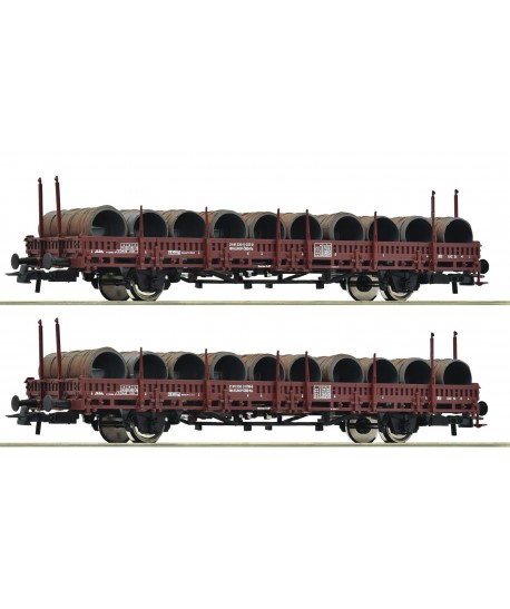 ROCO H0 6600120 - Set da 2 pezzi: Carri con stanti girevoli, OBB Ep. IV