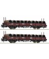 ROCO H0 6600120 - Set da 2 pezzi: Carri con stanti girevoli, OBB Ep. IV