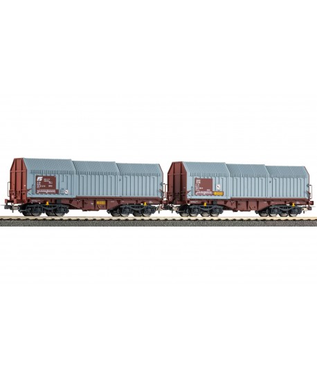 PIKO H0 28308 - Set di 2 carri telescopici FS Ep.IV