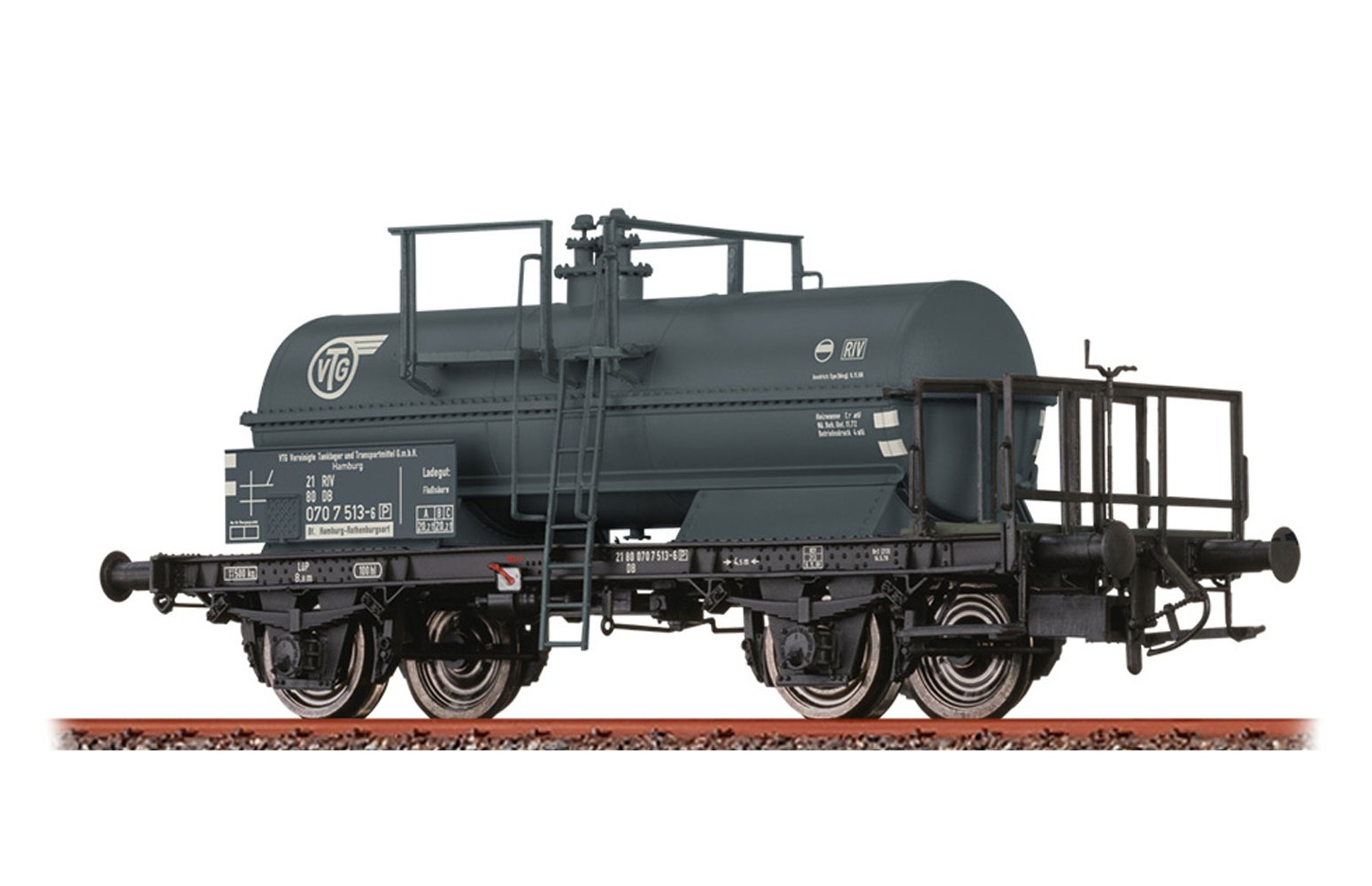BRAWA H0 50083 - Carro cisterna a 2 assi Z [P] "VTG" DB Ep. IV