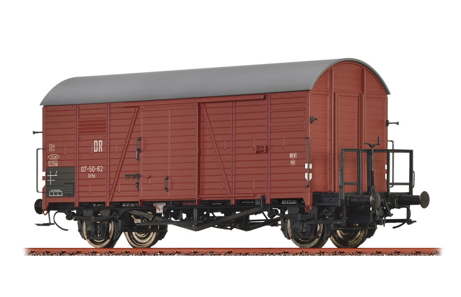 BRAWA H0 50748 Carro merci coperto serie Grhs DR, ep. III