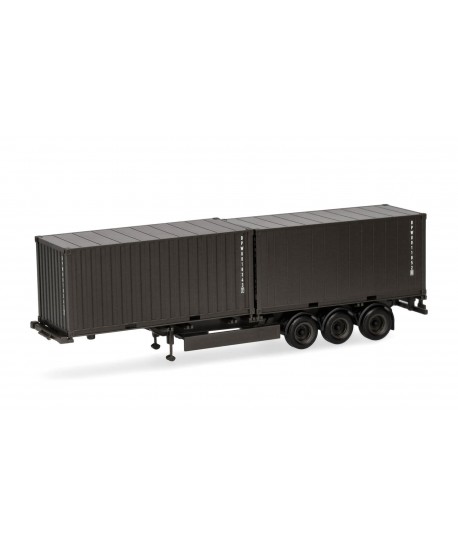HERPA 747240 Semirimorchio con 2 container da 20ft "Bundeswehr" - 1:87