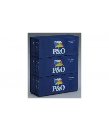 PIKO H0 56200 - Container 20' “P&O”, 3 pezzi