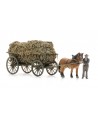 ARTITEC H0 387.619 - Carro tradizionale con carico di fieno, cavallo e conducente, resina 1:87