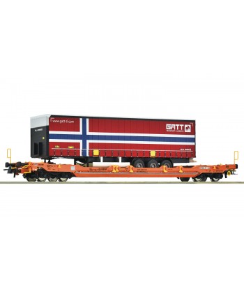 ROCO H0 6600108 - Carro tascabile T5, Wascosa con semirimorchio GATT, ep. VI