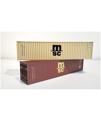 PIRATA PI12650 - Set 2 container MSC, 40 piedi, giallo ocra/marrone - 1:87